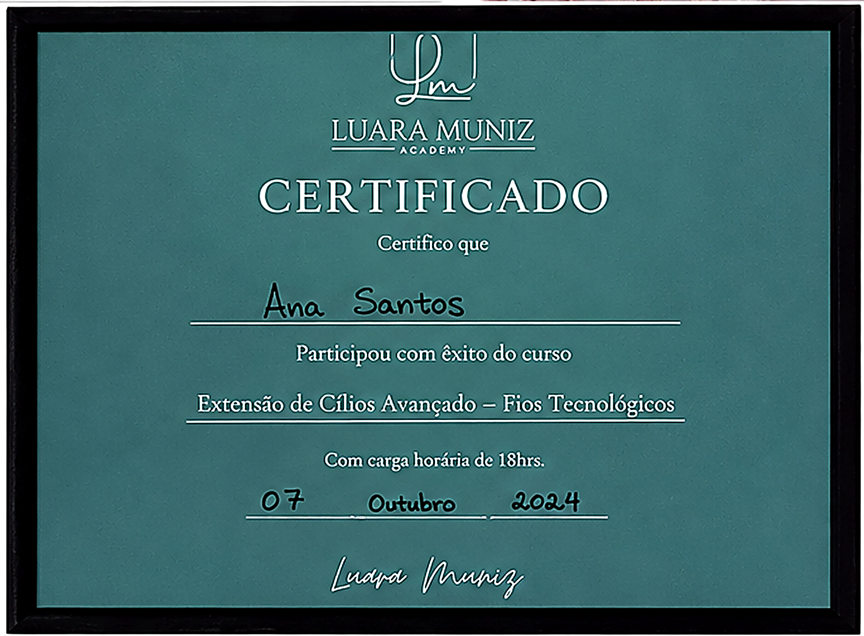 Certificado de Extensão de Cílios Avançado – Fios Tecnológicos